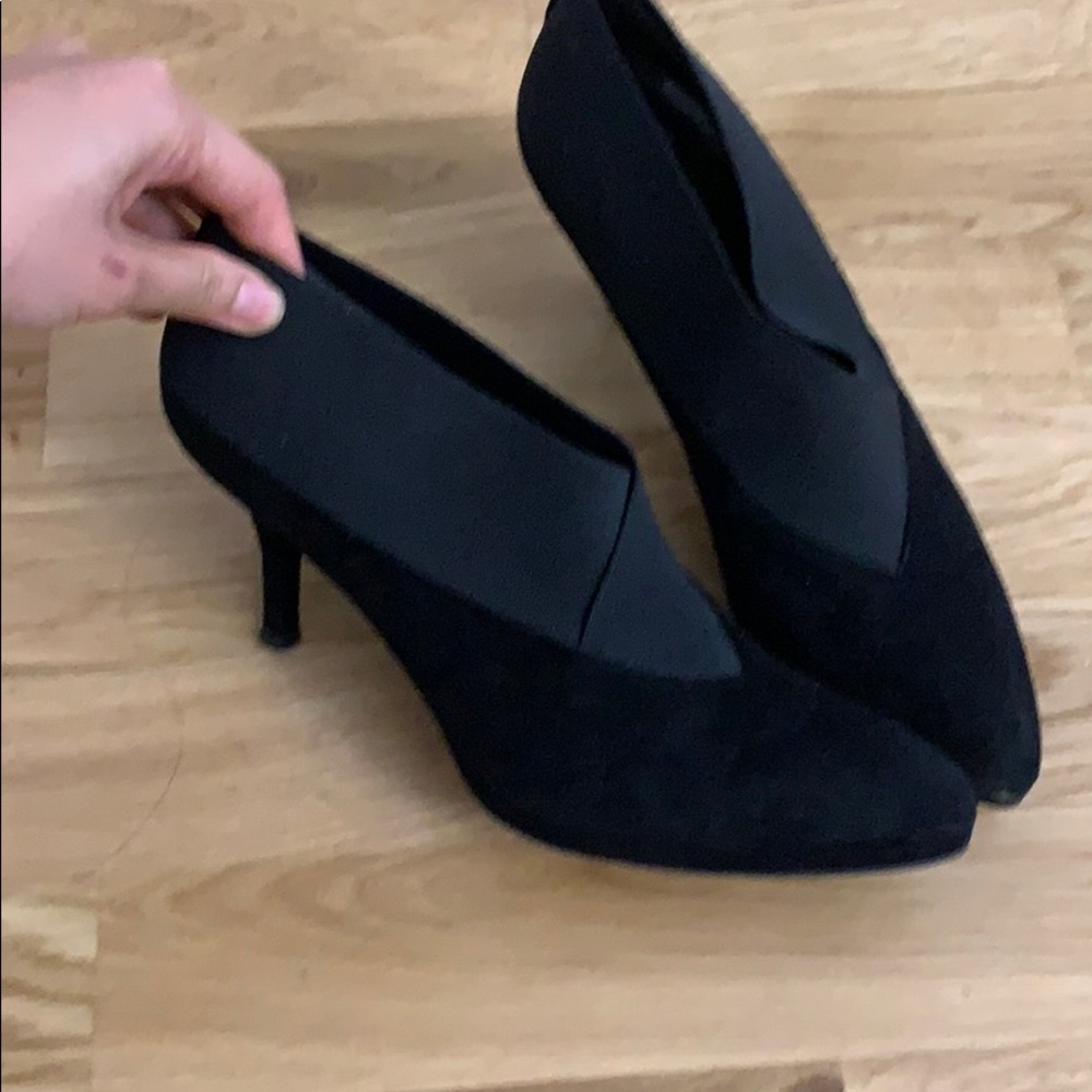 Stuart Weitzman suede stretch top heels booties